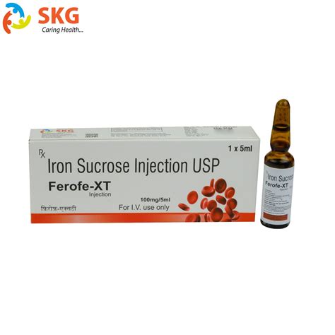 Iron Sucrose Injection Usp 100 Mg 5ml Packaging Type Amp 50 Off