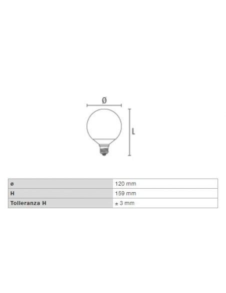 Lampadina Globo Led Duralamp W K Attacco E Dg W Elettroclick