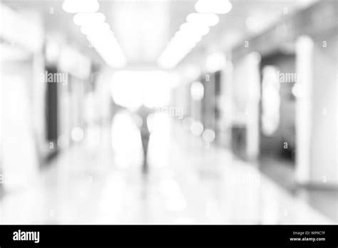 Motion blurred hospital corridor Black and White Stock Photos & Images ...