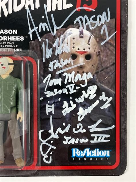 Jason Voorhees Signed ReAction Action Figure By ALL 7 Jasons Friday The ...