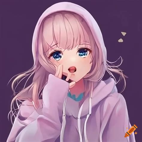 Anime Girl In Oversized Hoodie Cheap Sale | bellvalefarms.com