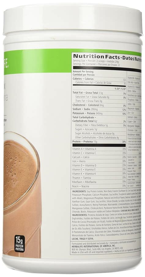 Herbalife Shake Nutrition Label Best Label Ideas