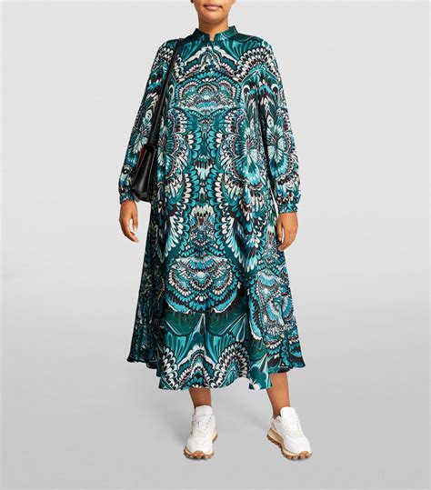 Marina Rinaldi X Mary Katrantzou Satin Printed Dress Harrods US