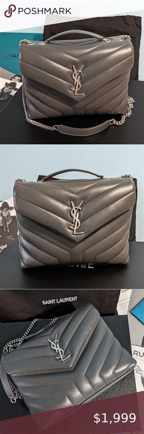 Ysl Saint Laurent Small Loulou Lou Dark Grey Storm