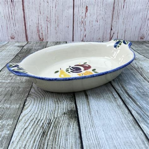 Poole Pottery Dorset Fruit Oval Roaster Mixed Fruit Replacing