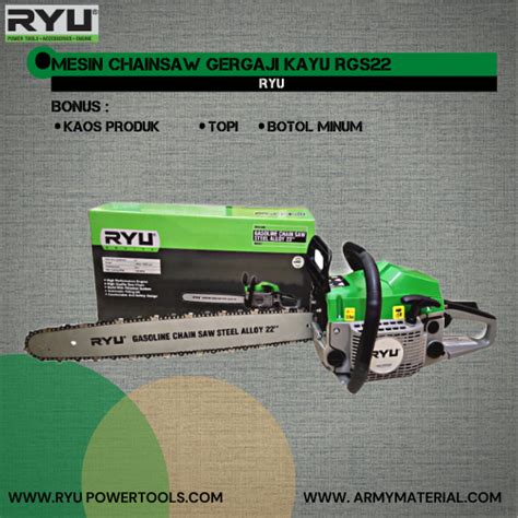 Jual Mesin Chainsaw Rgs Ryu Original Mesin Gergaji Kayu Mesin Potong