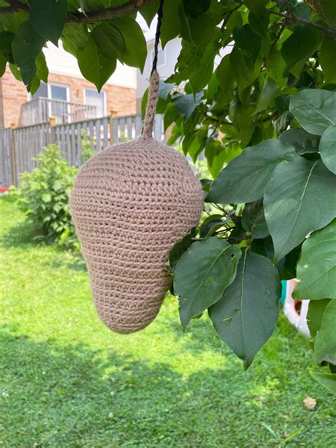 Buzz Off Wasp Nest Pdf Crochet Pattern Free Delivery Crocheted Wasp