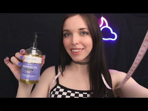 Asmr Oil Body Massage With Gloves Measuring Ear Whispering Tingle