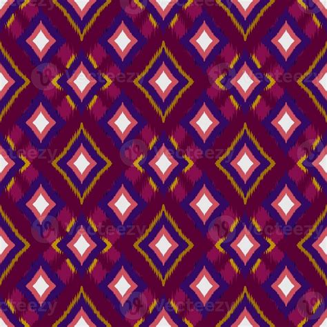 Ikat Geometric Folklore Ornament Tribal Ethnic Texture Seamless