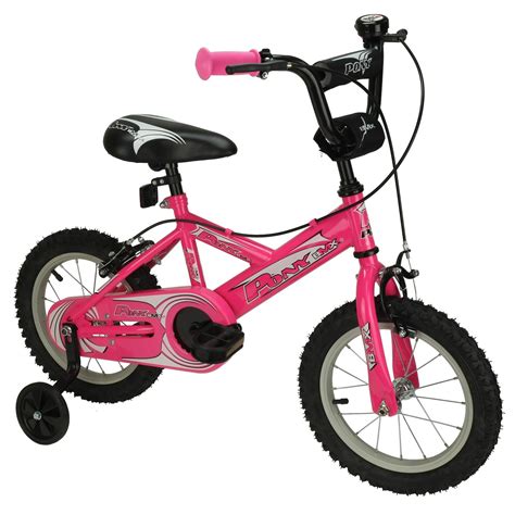 Iron and Plastic Pink And Black Four Wheel 16 Inch Kids Bicycle, Foam ...