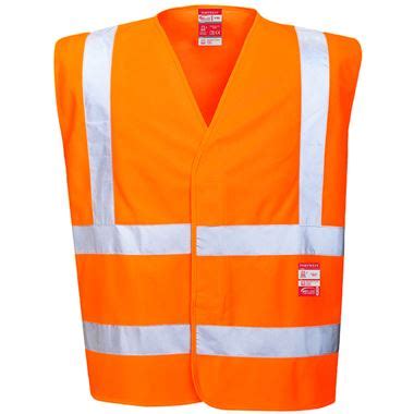 Portwest Fr Orange Flame Resistant Hi Vis Vest Safetec Direct