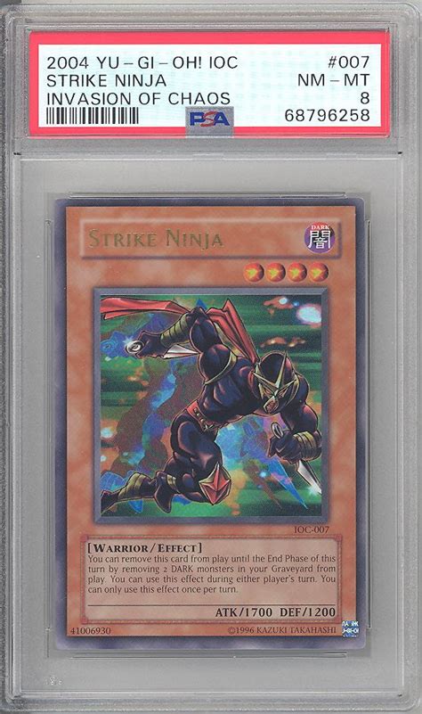 Psa Yu Gi Oh Card Ioc Strike Ninja Ultra Rare Holo Nm