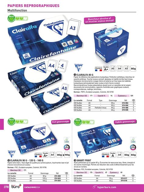 Hyperburo Bourg En Bresse PAPIER CLAIREFONTAINE CLAIRALFA EXTRA BLANC