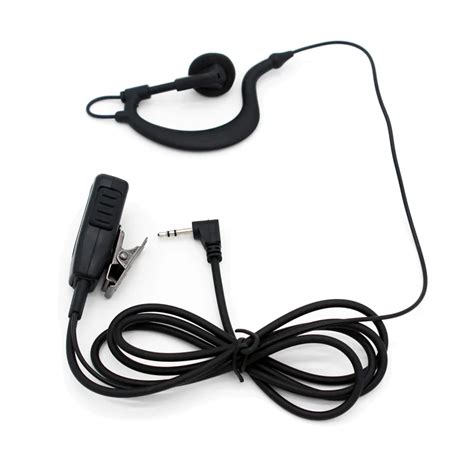 XQF G Shape Earhook Walkie Talkie Headset 1pin PTT Mic Earpiece For