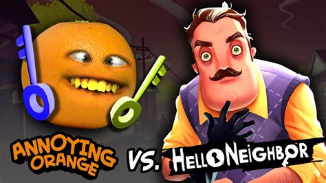 Annoying Orange Vs Hello Neighbor Shocktober Youtube