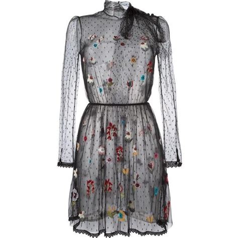 Red Valentino Floral Embroidered Tulle Dress Clp Liked On