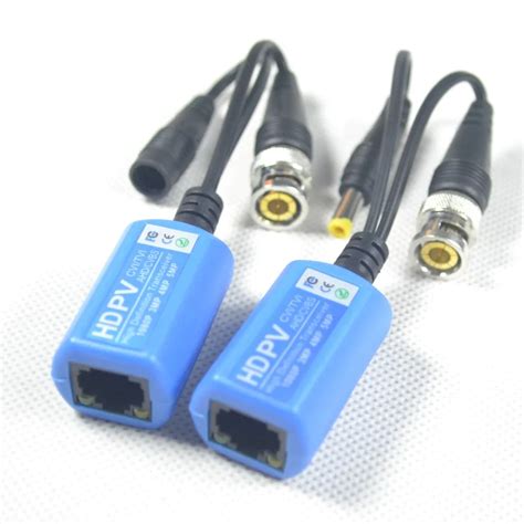 5pairs BNC Video Balun CCTV Power Balun HD CVI TVI AHD CAT5e 6 Surge