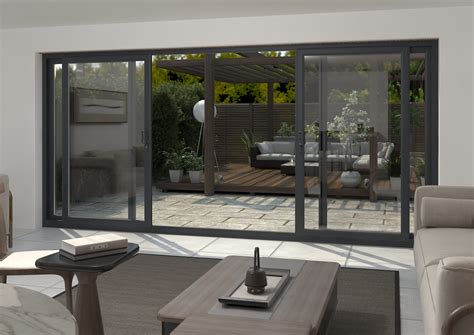 Part Q Mm Upvc Anthracite Grey Sliding Doors Fixed Sliding