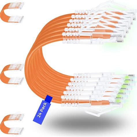 Patch Cables Cat6 Cat6A 10Ft 24 Pack Slim Cat6A Ethernet Patch