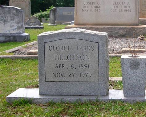 Georgia Parks Tillotson 1891 1979 Monumento Find A Grave