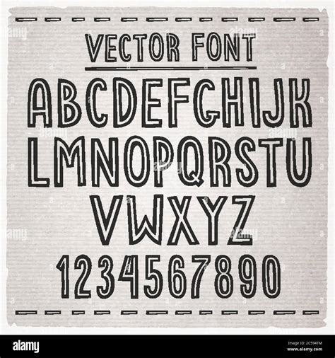 Hand Drawn Font Vector Alphabet Stock Vector Image And Art Alamy