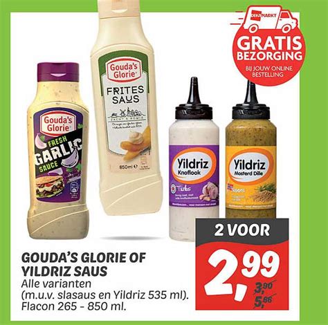 Gouda S Glorie Of Yildriz Saus Aanbieding Bij Dekamarkt Folders Nl