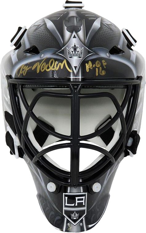 Rogie Vachon Signed Los Angeles Kings Mini Hockey Goalie