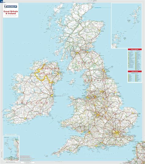 Large UK road map - Large scale road maps UK (Northern Europe - Europe)