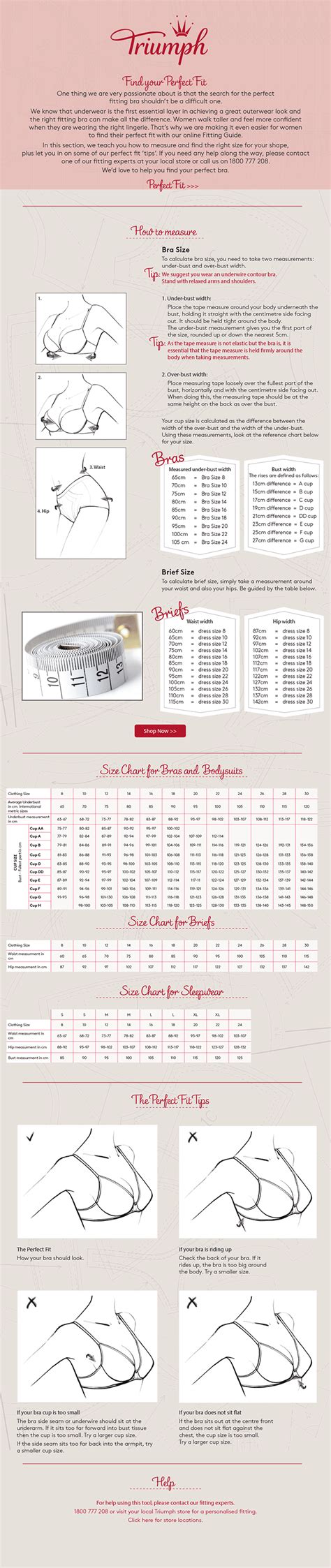 Sizing Guide Bodesire Lingerie Boutique