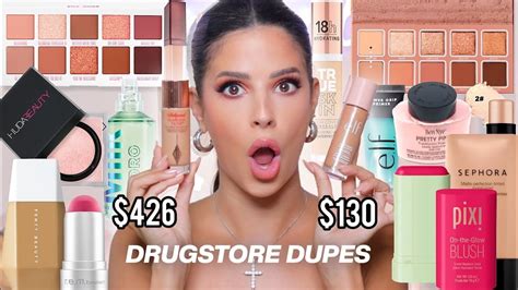 Full Face Testing Viral Drugstore Dupes 2022 Drugstore Vs High End Youtube