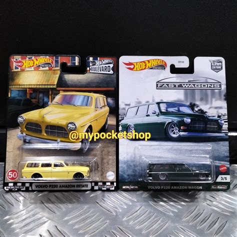 2x Hot Wheels VOLVO P220 AMAZON ESTATE WAGON 2021 2022 Hotwheels Premium Collection