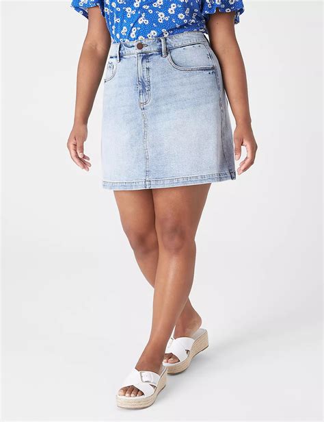 Lane Bryant Plus Size Denim Mini Skirt