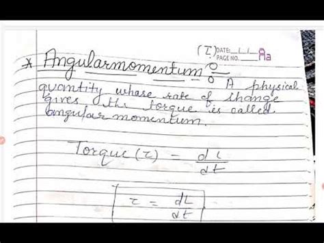 Angular Momentum And It S Expression In Cartesian Form Youtube