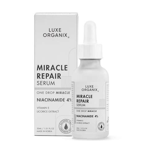 Luxe Organix Miracle Repair Serum Niacinamide 4 Love Rys Australia