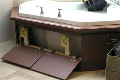 Jacuzzi Tub Access Panel Ideas Bath Tub Skirt That Opens Up For