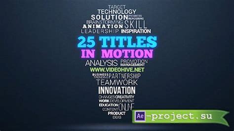 Videohive 25 Dynamic Titles Project For After Effects