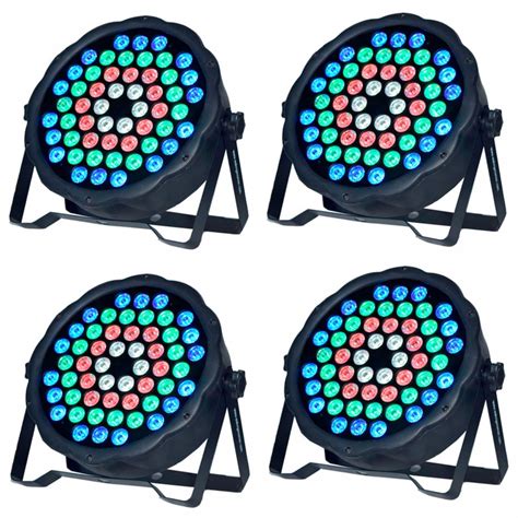 4 Cañon De Leds 54 Leds 30w Audioritmico Dmx Automatico