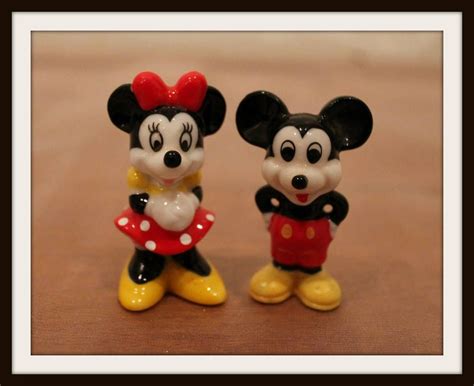 Set Of Vintage Miniature Mickey And Minnie Mouse Ceramic Etsy