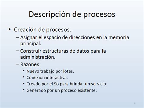 Descripción y control de procesos Sistemas operativos avanzados