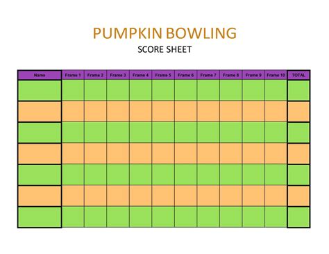 Free Printable Bowling Score Sheet Templates Pdf Excel Calculator