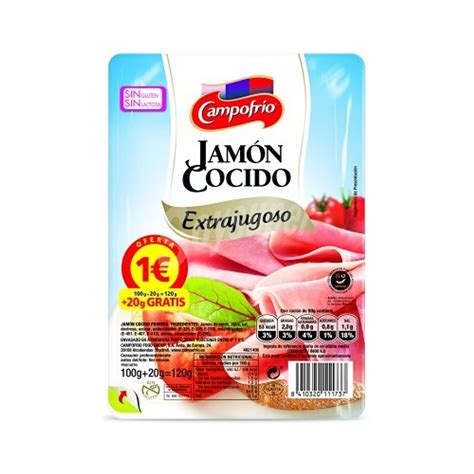 Campofrío Jamón cocido extrajugoso en lonchas sin gluten sin lactosa