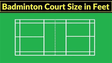 Badminton Court Size In Feet Badminton Court Measurement In Feet