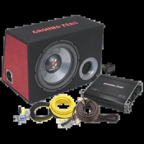 Subwoofer Caja Original Amplificador Ground Zero Gz Bass Kit X