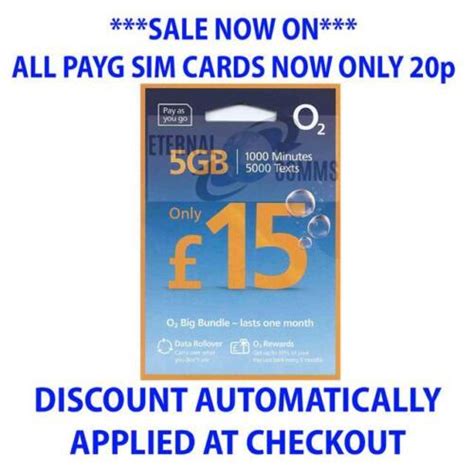 PAYG O2 BIG BUNDLE 15 SIM CARD NOW ONLY 20p DISCOUNT APPLIED AT