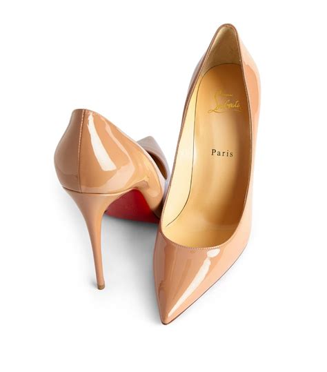 Womens Christian Louboutin Nude Kate Patent Pumps Harrods Uk