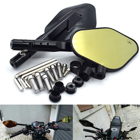 Z900 Z1000 Universal 8mm 10mm Motorcycle Rearview Mirror Aluminum Alloy