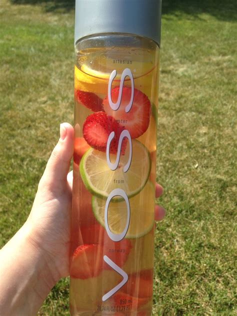 Strawberries Lemons And Limes In Voss Water Infused Water Recipes