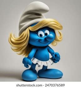 Papa Smurf Character Smurfette Vibrant Colors AI-generated image ...