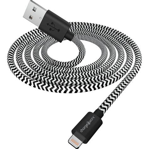 Chargeworx Braided Charge And Sync Lightning Cable Cha Cx4530bk