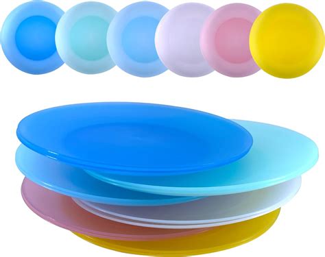 Amazon YUYUHUA 10 Inch Plastic Plates Reusable Unbreakable